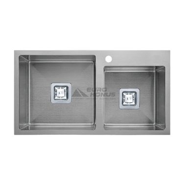 FABIANO Кухонная мойка Quadro TOP 78x2 SS R10 780x470 (8216.401.0611)